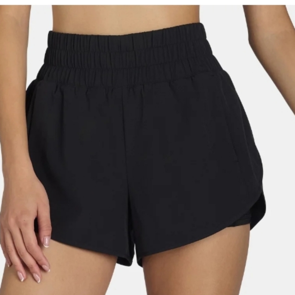 Avia Women's Running Bike Liner Athletic Shorts Black Plus Size XXL